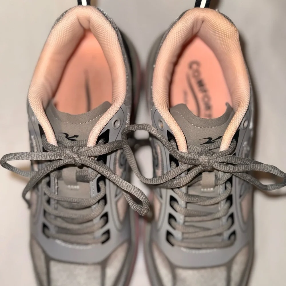 Gravity Defyer Gdefy Women’s Walking Shoes Size 9 Gray Pink Orthopedic - Picture 5 of 11